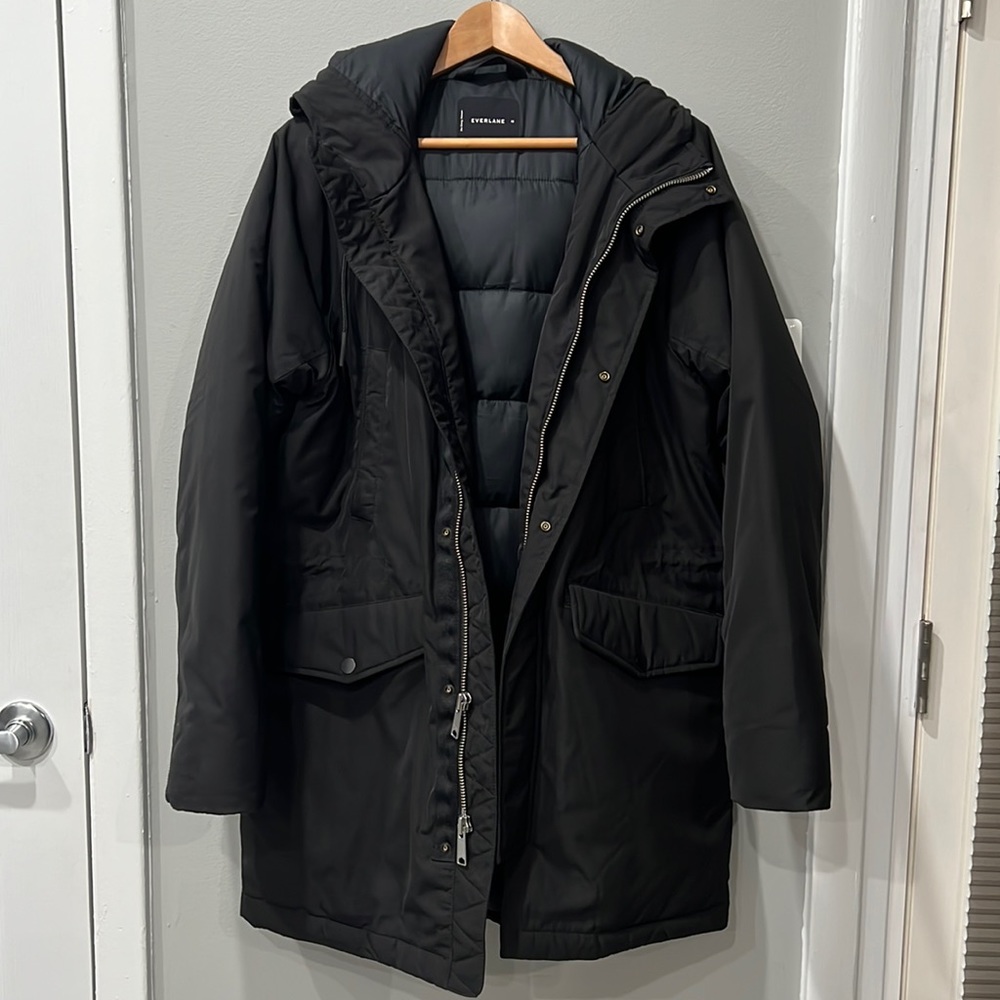 Everlane ReNew Long Parka Black